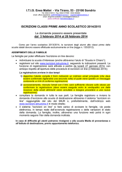 I.T.I.S. Enea Mattei - Via Tirano, 53 - 23100 Sondrio