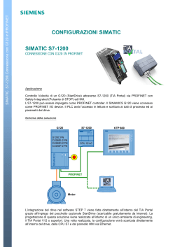 S7-1200 connesso con G120 in PROFINET