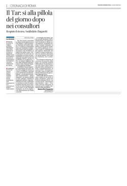 Il Tar: s&igrave; alla pillola del giorno dopo nei consultori
