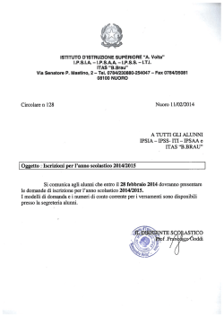 IPSIA - IPSAA - IPSS - ITl