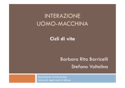 INTERAZIONE UOMO-MACCHINA - Universit&agrave; degli Studi di Milano