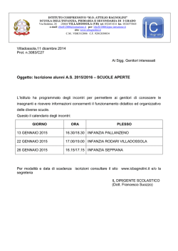 infanzia - Istituto Comprensivo "MO Attilio Bagnolini"