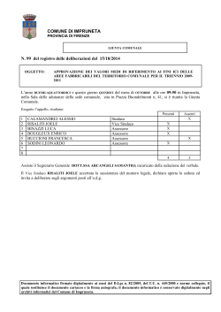 Deliberazione n.96 del 29/09/2014 approvazione valori medi