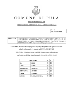 Delibera della Giunta Comunale numero 76 del