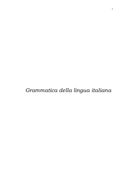 Grammatica della lingua italiana