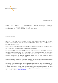 Save the date: 23 settembre 2014 Airlight Energy partecipa al TED