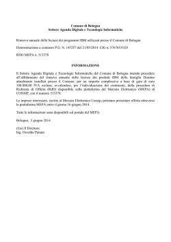 Informazione RdO da MEPA per rinnovo licenze IBM