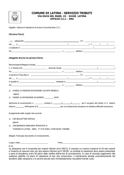 Istanza di rateazione di avviso di accertamento I.C.I.