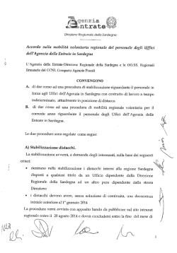 Accordo mobilita regionale 2014