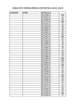 esonero statistica 28-01-14