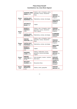 35 Plesso Borgo Rosselli Coordinatrice: Ins. Anna Maria Vagnoni
