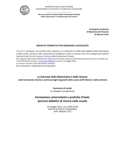 Seminario uscot 2014 - Università degli Studi di Torino