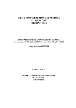 Documento 5^ classe ITC Locri