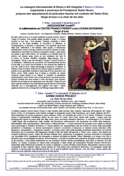 La rassegna internazionale di Danza e Arti