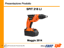 SPIT 218 LI - Gianpaolo Barresi Rappresentanze
