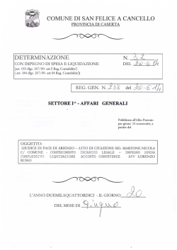 DETERMINAZIONE N. 238 R..GEN_. 20-06-14