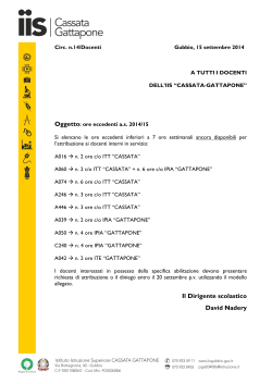 Circ. n. 14/doc oggetto: ore eccedenti a.s. 2014/15