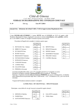 Istituzione dei tributi TARI e TASI ed approvazione Regolamento IUC