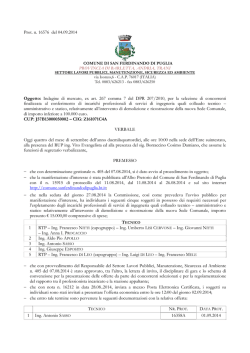 Prot. n. 16576 del 04.09.2014 Oggetto: Indagine di mercato, ex art