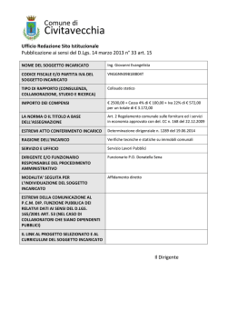 ing. evangelista - Comune di Civitavecchia