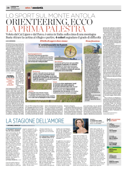 IlSecoloXIX_&rdquo;Lo sport sul Monte Antola Orientiring