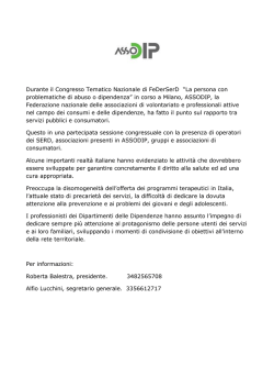 comunicato stampa Assodip