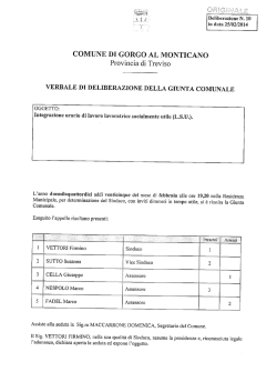 COMUNE DI GORGO AL MONTICANO