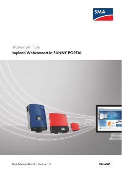 Impianti Webconnect in SUNNY PORTAL