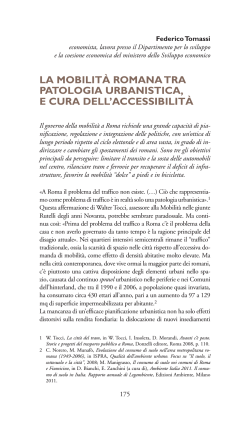 Mobilità e urbanistica, un contributo