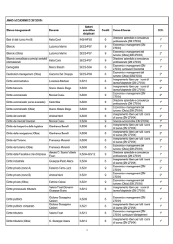 Guida dello studente - DiSea - Dipartimento di Scienze economiche