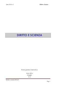 Maggio - Rivista Diritto e Scienza