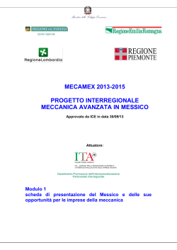 Modulo 1: scheda paese Messico - Associazione Industriale Bresciana