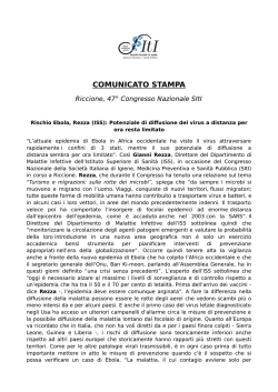 Ebola, Rezza (ISS): rischio limitato in Italia - Igienisti on-line