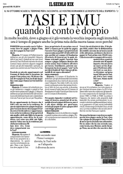 TASI E IMU quando il conto è doppio
