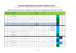 Registro Prov.Volontariato e Ass. Promozione Sociale anno 2014