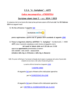 I.I.S. &ldquo;A. Castigliano&rdquo; &ndash; ASTI Codice meccanografico: ATRI007016