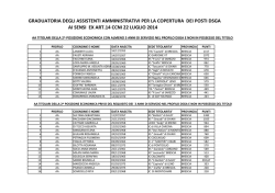graduatoria sostituzione DSGA