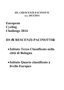 European Cycling Challenge 2014 IIS “CRESCENZI