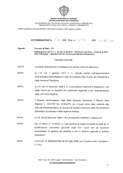 Olbia: Det. n. 2920 del 29.10.2014