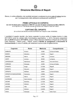 esame orale di inglese tecnico - Capitanerie di porto