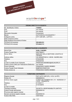 ORDINE DIRETTO DI ACQUISTO Nr. Identificativo