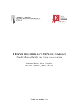 Il bilancio delle risorse per il Piemonte