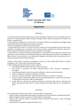 Premio “Leonardo-UGIS” 2014 (4 edizione) Regolamento