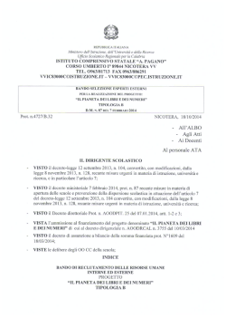 ISTITUTO COMPRENSIVO STATALE &ldquo;A. PAGANO&rdquo;