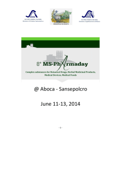 Download the final program - 8&deg; MS-Pharmaday