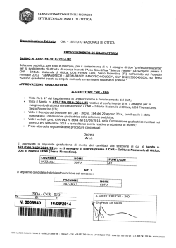 Foto a pagina intera - Istituto Nazionale di Ottica