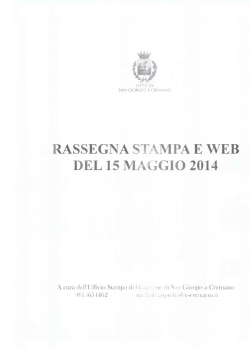 DEL 15 MAGGIO 2014 - Città di San Giorgio a Cremano