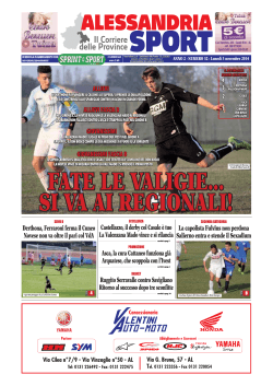 N° 32 – Alessandria Sport del 03/11/2014