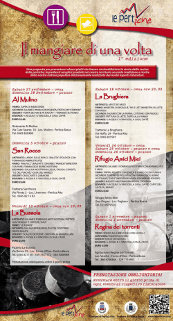 il mangiare di una volta