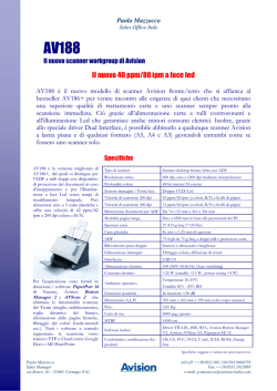 Il nuovo 40 ppm/80 ipm a luce led - Avision A vision of your office